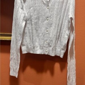 Cat & Jack White Textured Cardigan